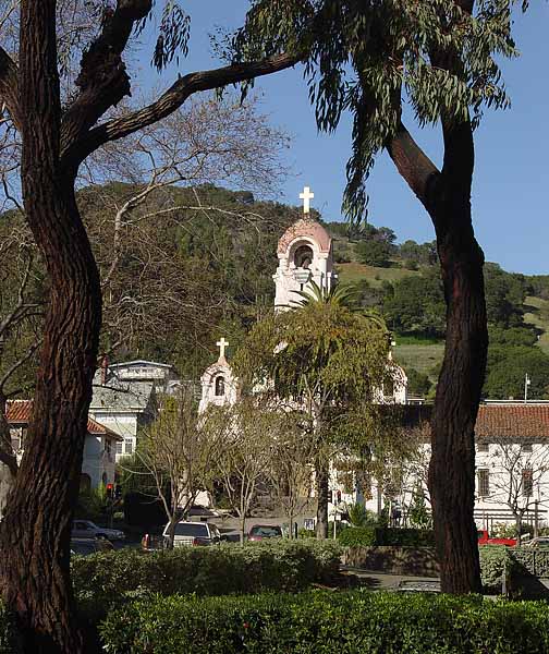 Kirche der wieder aufgebauten Mission San Rafael Arc&aacute;ngel