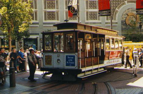 Drehscheibe der Powell Line an der Kreuzung Market Street und Powell Street