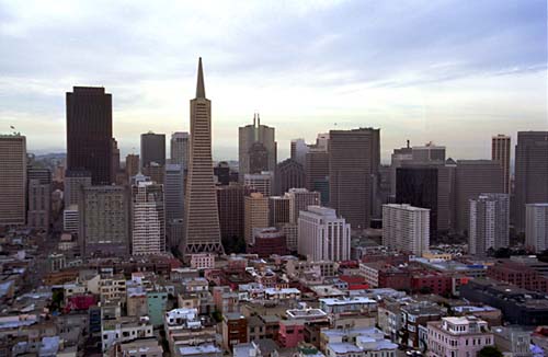 Blick auf San Franciscos Downtown
